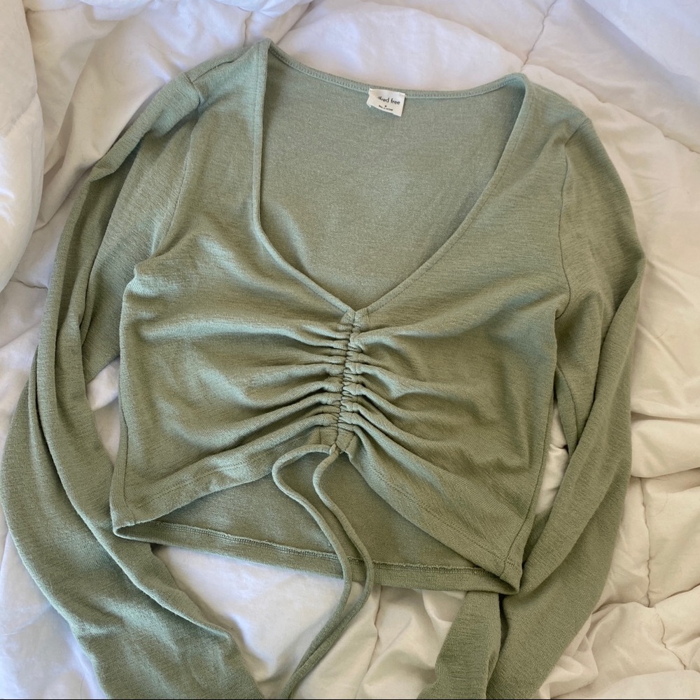 Wilfred Free Sage Green Crop Top